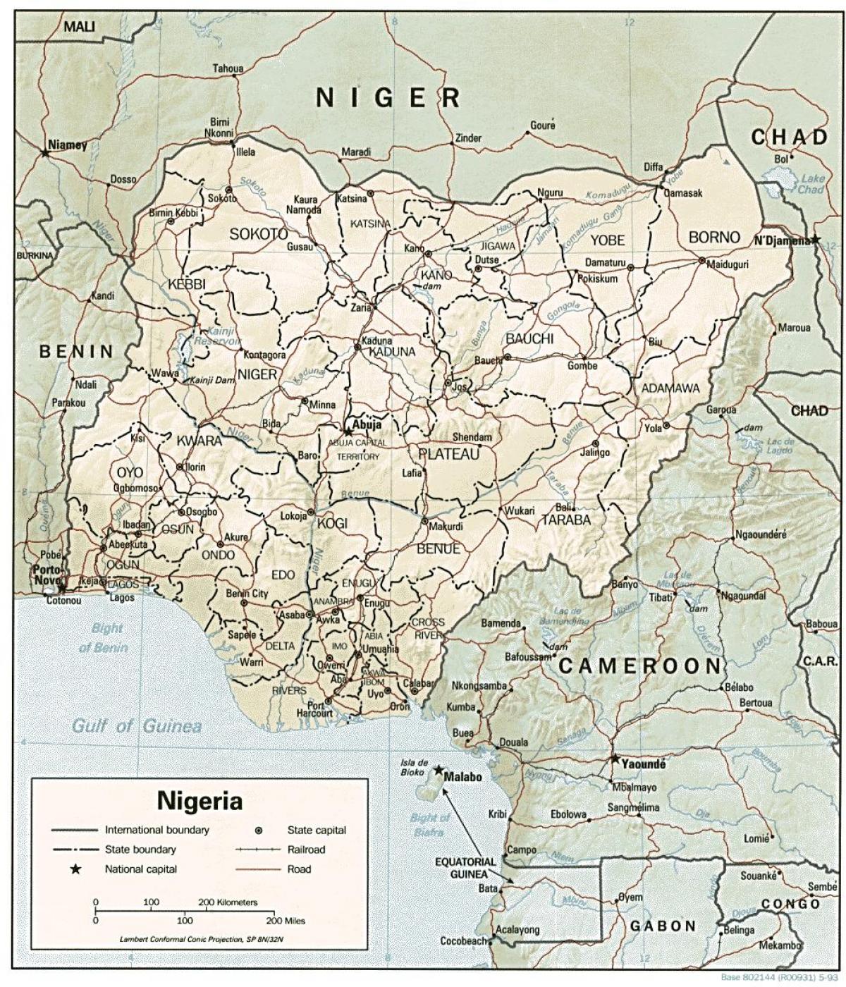 地图图尼日利亚