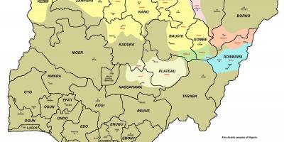 地图尼日利亚36个州