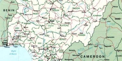 拉各斯尼日利亚的非洲地图