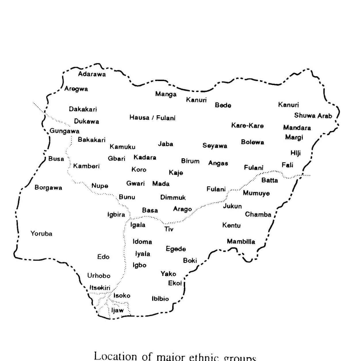 绘制草图尼日利亚地图