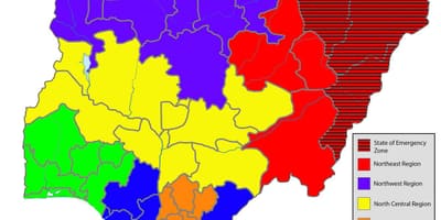 地图尼日利亚表示所有国家
