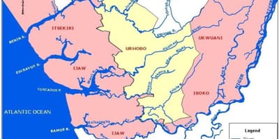 地图尼日利亚表示的主要河流